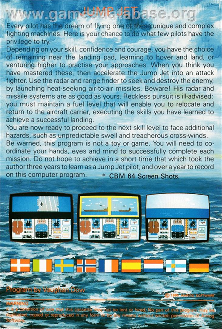 Jump Jet - Amstrad CPC - Artwork - Box Back