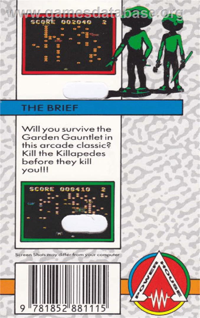 Killapede - Amstrad CPC - Artwork - Box Back