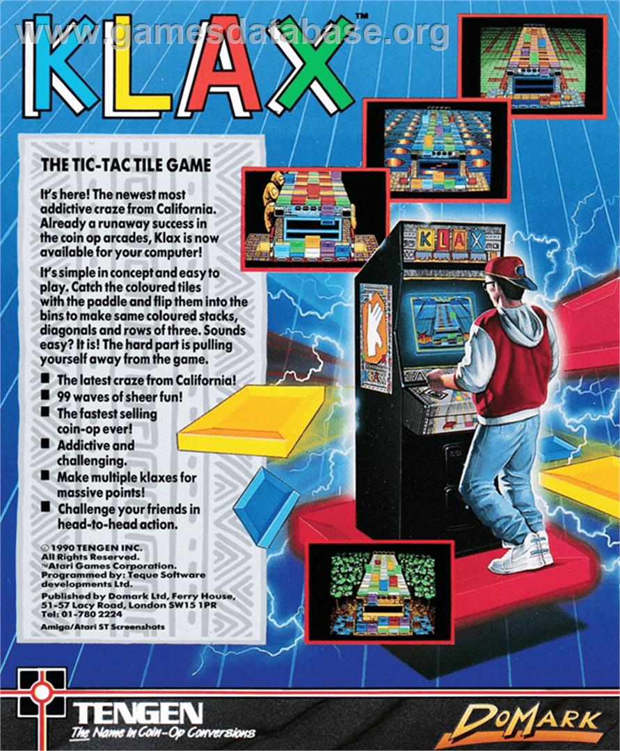 Klax - Amstrad CPC - Artwork - Box Back