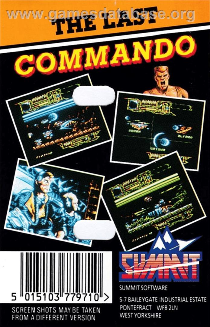 Last Commando, The - Amstrad CPC - Artwork - Box Back