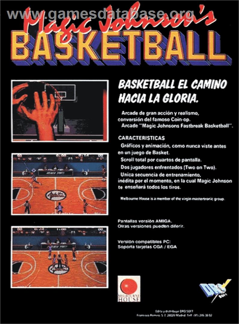 Magic Johnson's Basketball - Amstrad CPC - Artwork - Box Back