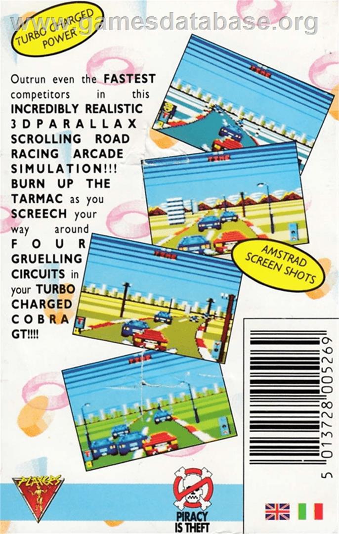Miami Cobra GT - Amstrad CPC - Artwork - Box Back