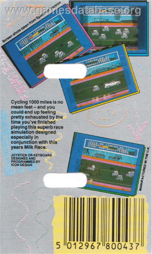 Milk Race - Amstrad CPC - Artwork - Box Back