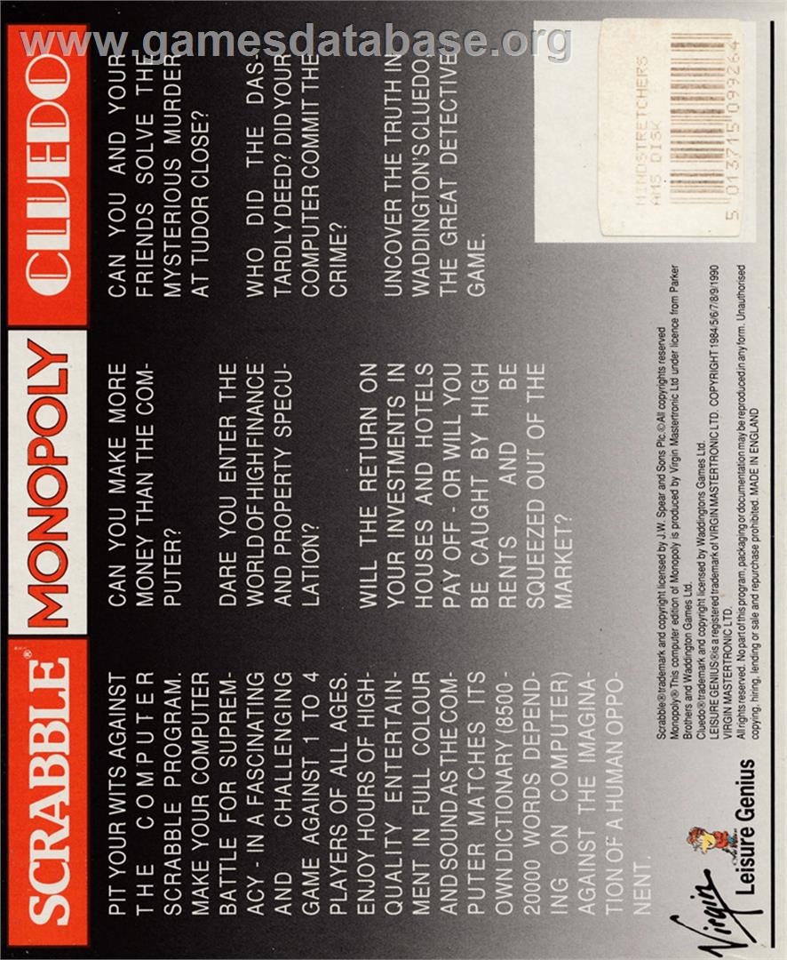 Mind-Stretchers - Amstrad CPC - Artwork - Box Back