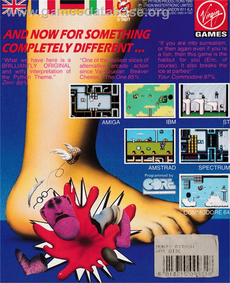 Monty Python's Flying Circus - Amstrad CPC - Artwork - Box Back