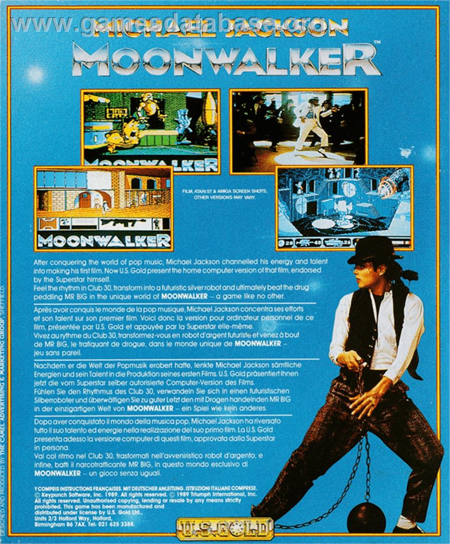 Moonwalker - Amstrad CPC - Artwork - Box Back