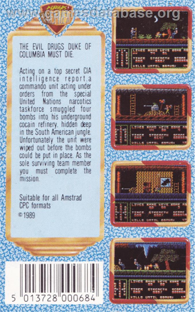 Moving Target - Amstrad CPC - Artwork - Box Back