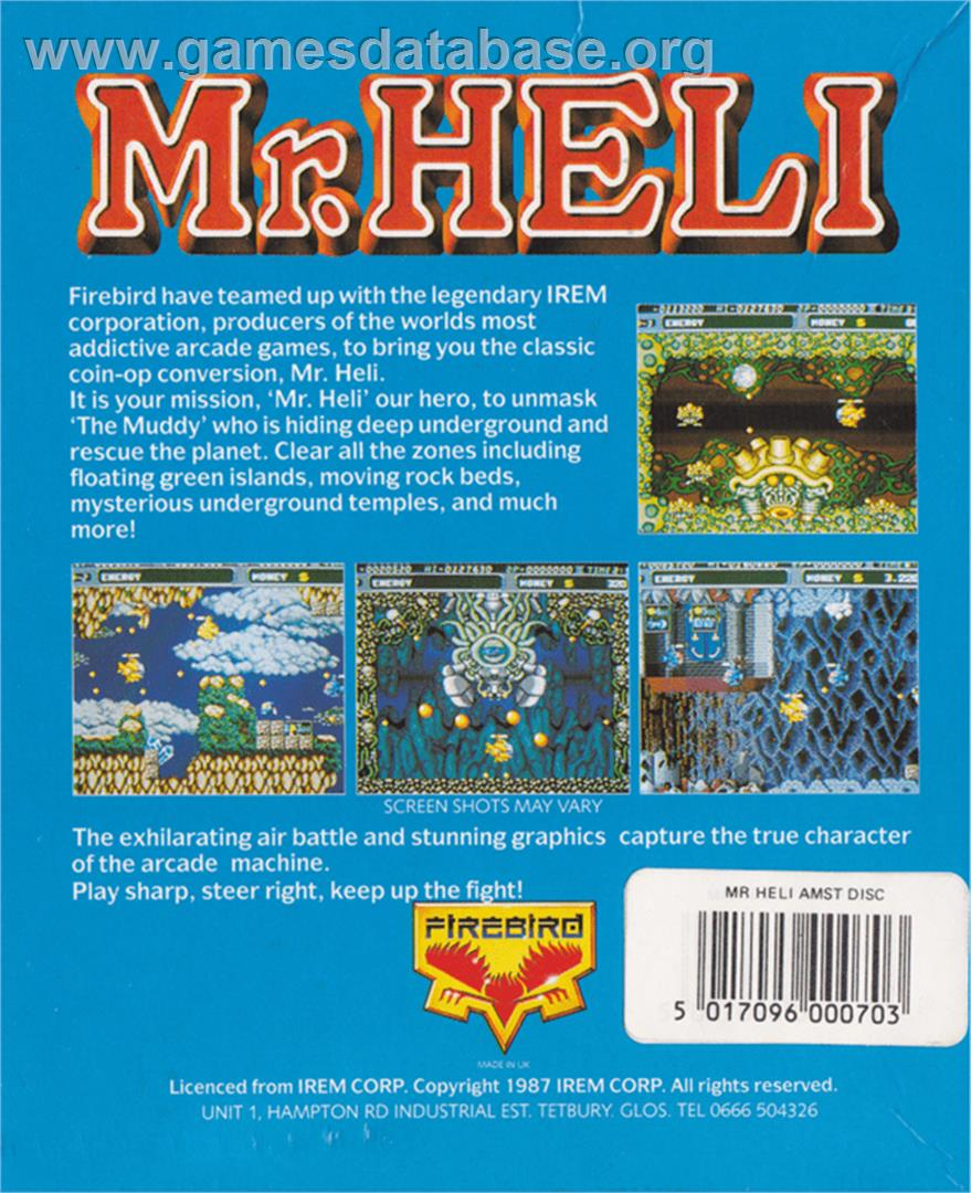 Mr. Heli - Amstrad CPC - Artwork - Box Back