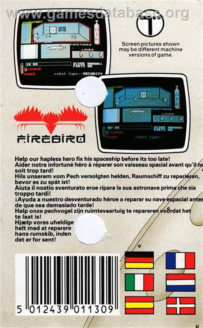 Muggins The Spaceman - Amstrad CPC - Artwork - Box Back