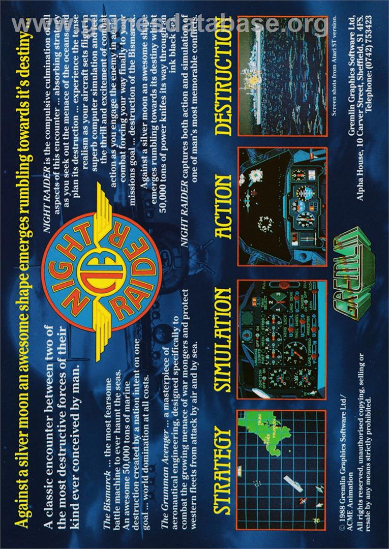 Night Raider - Amstrad CPC - Artwork - Box Back