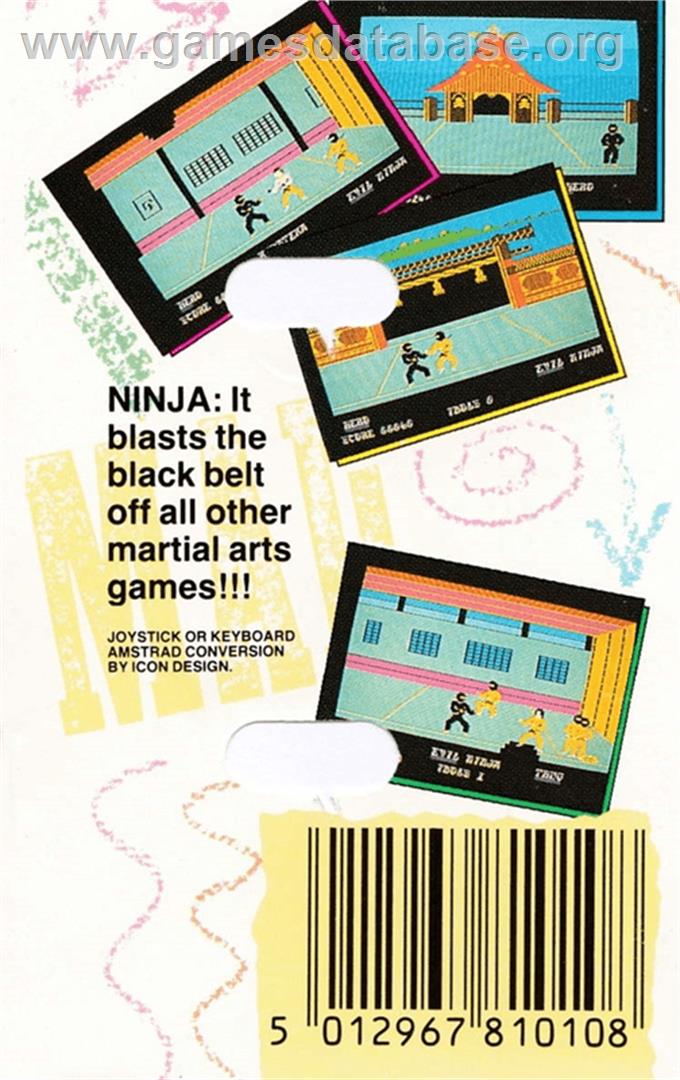 Ninja - Amstrad CPC - Artwork - Box Back