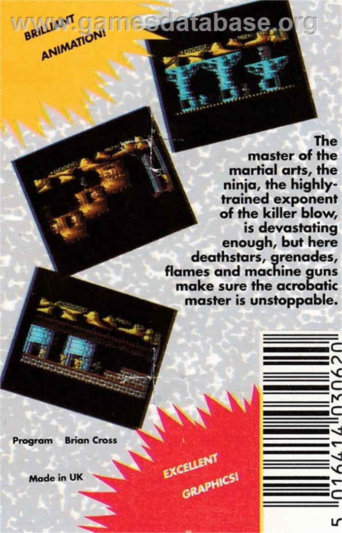 Ninja Commando - Amstrad CPC - Artwork - Box Back