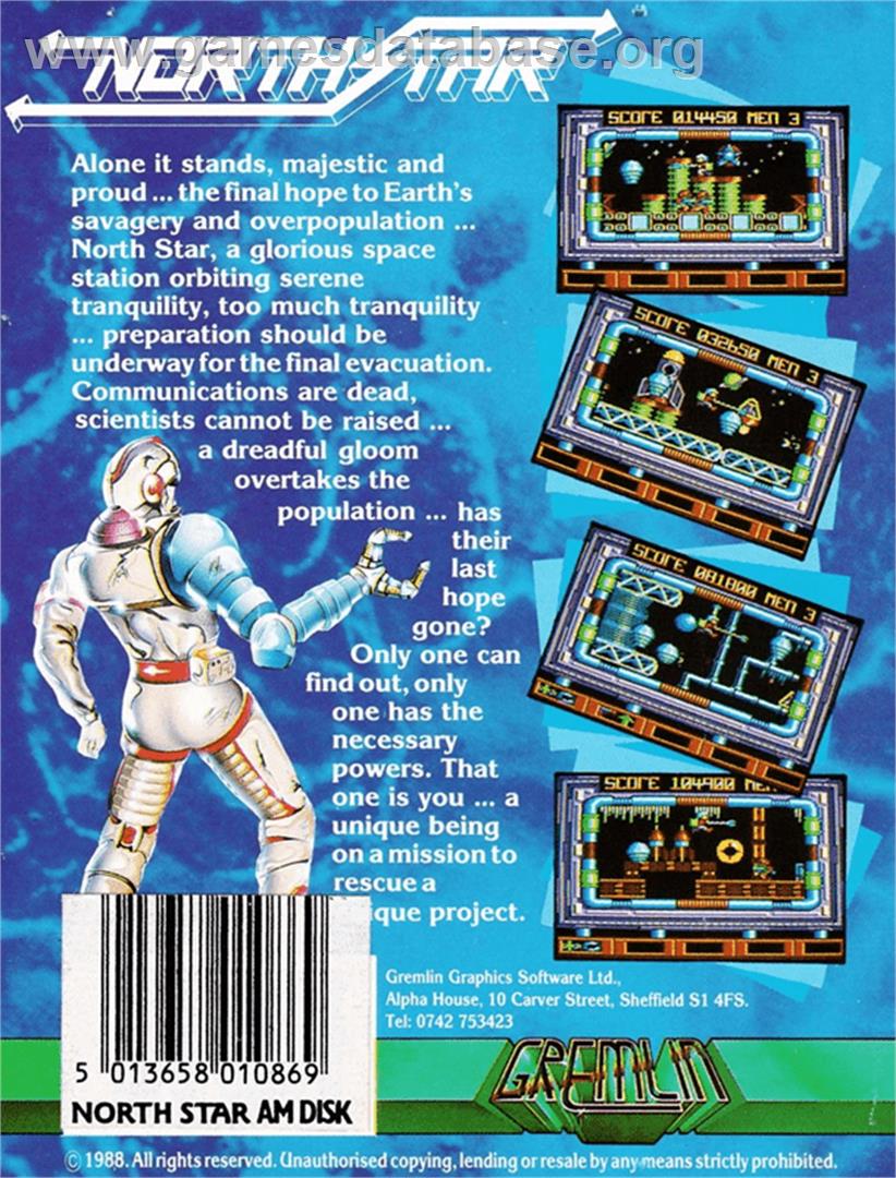 NorthStar - Amstrad CPC - Artwork - Box Back