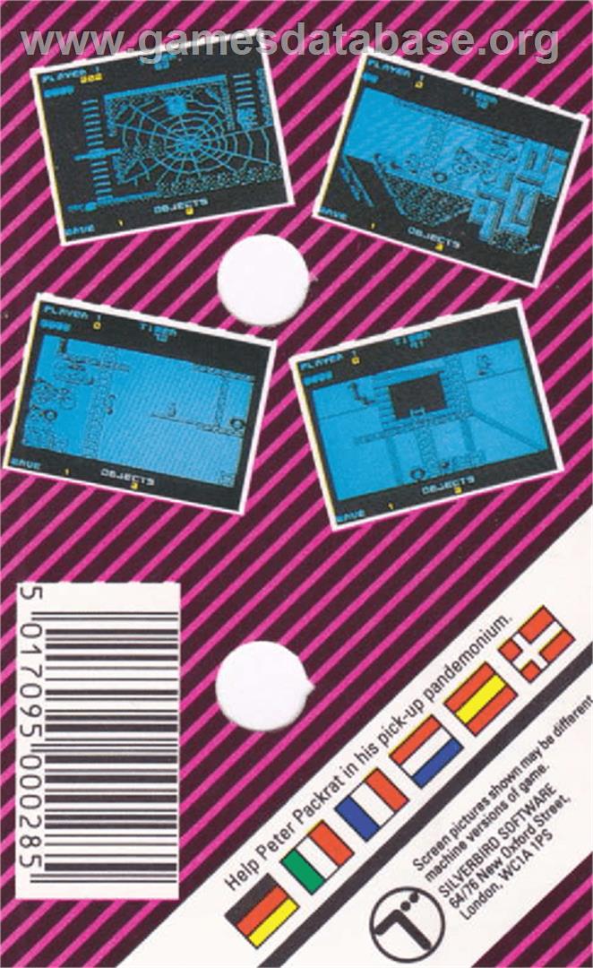 Peter Pack Rat - Amstrad CPC - Artwork - Box Back