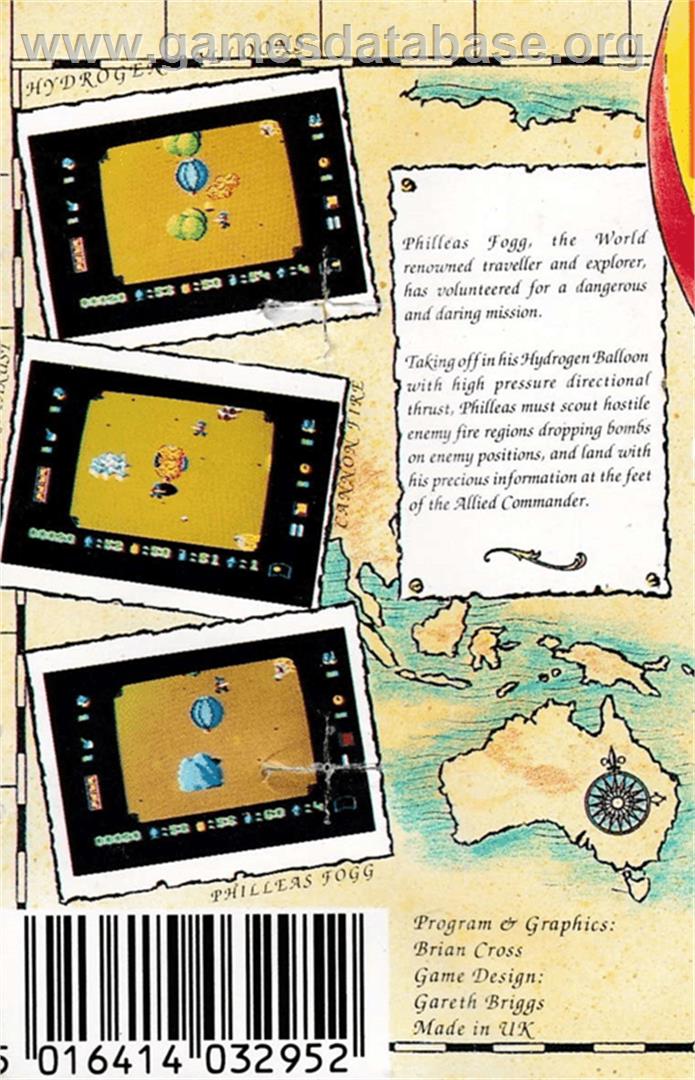 Phileas Fogg's Balloon Battles - Amstrad CPC - Artwork - Box Back