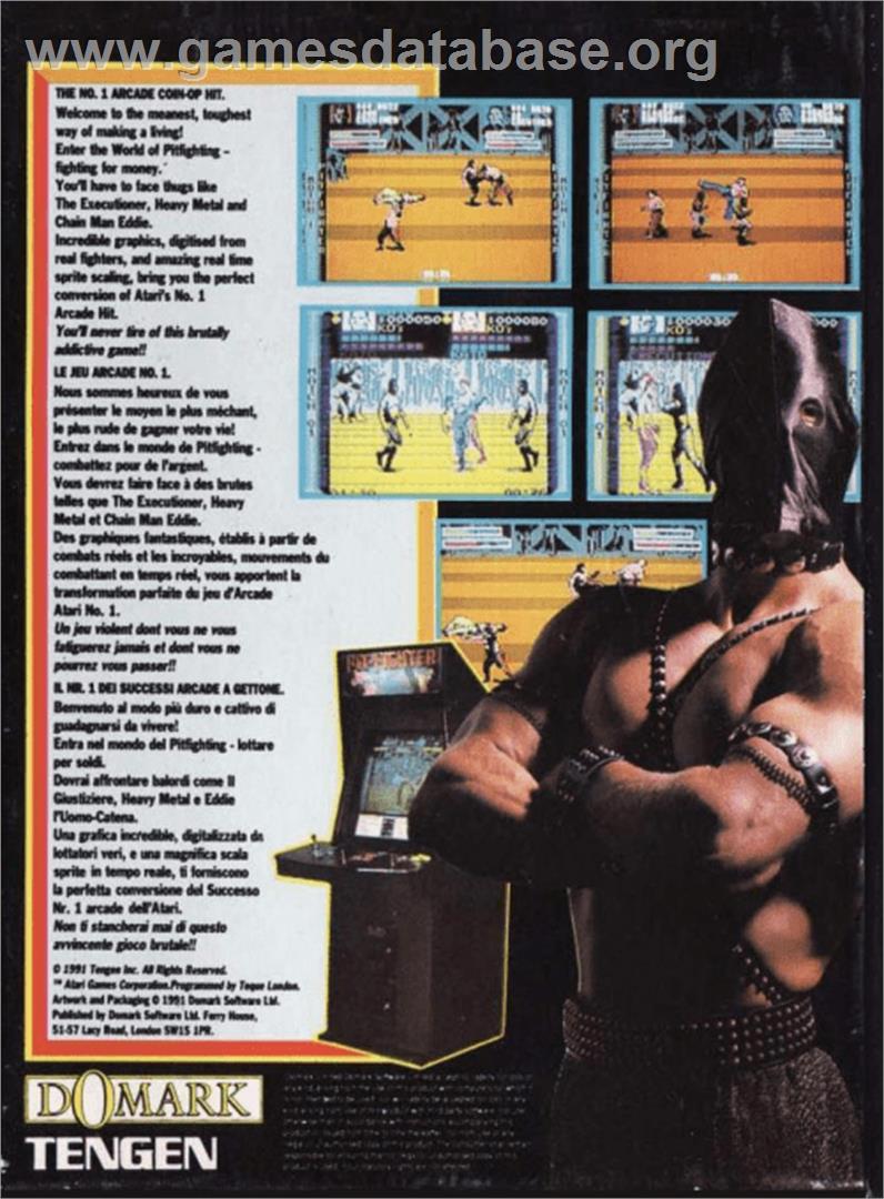 Pit Fighter - Amstrad CPC - Artwork - Box Back