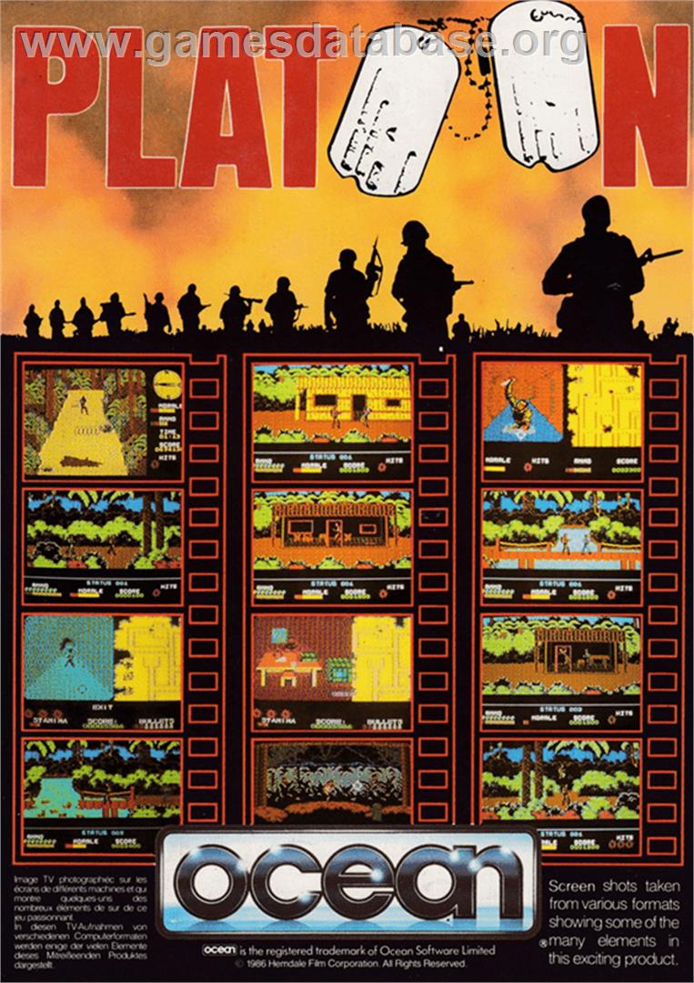 Platoon - Amstrad CPC - Artwork - Box Back
