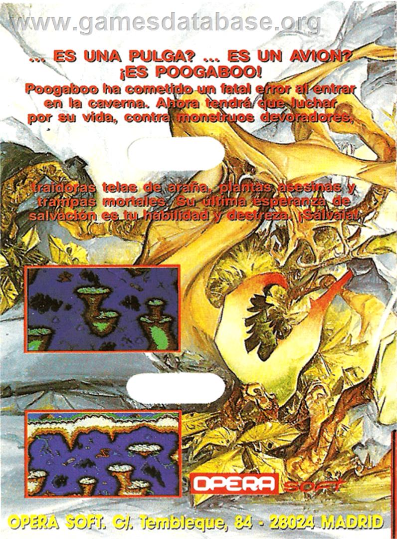 Poogaboo - Amstrad CPC - Artwork - Box Back