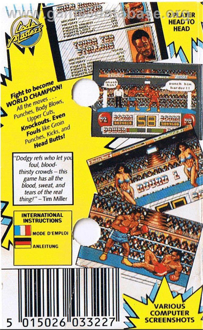 Pro Boxing Simulator - Amstrad CPC - Artwork - Box Back