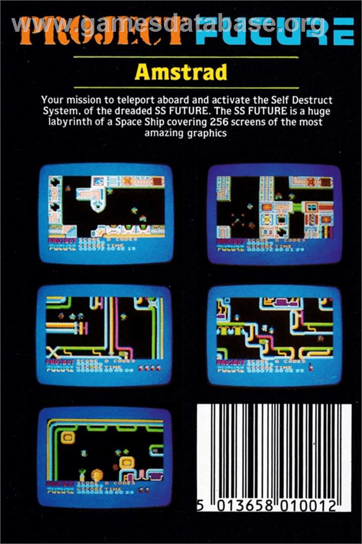 Project Future - Amstrad CPC - Artwork - Box Back