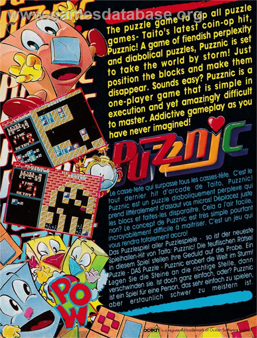 Puzznic - Amstrad CPC - Artwork - Box Back