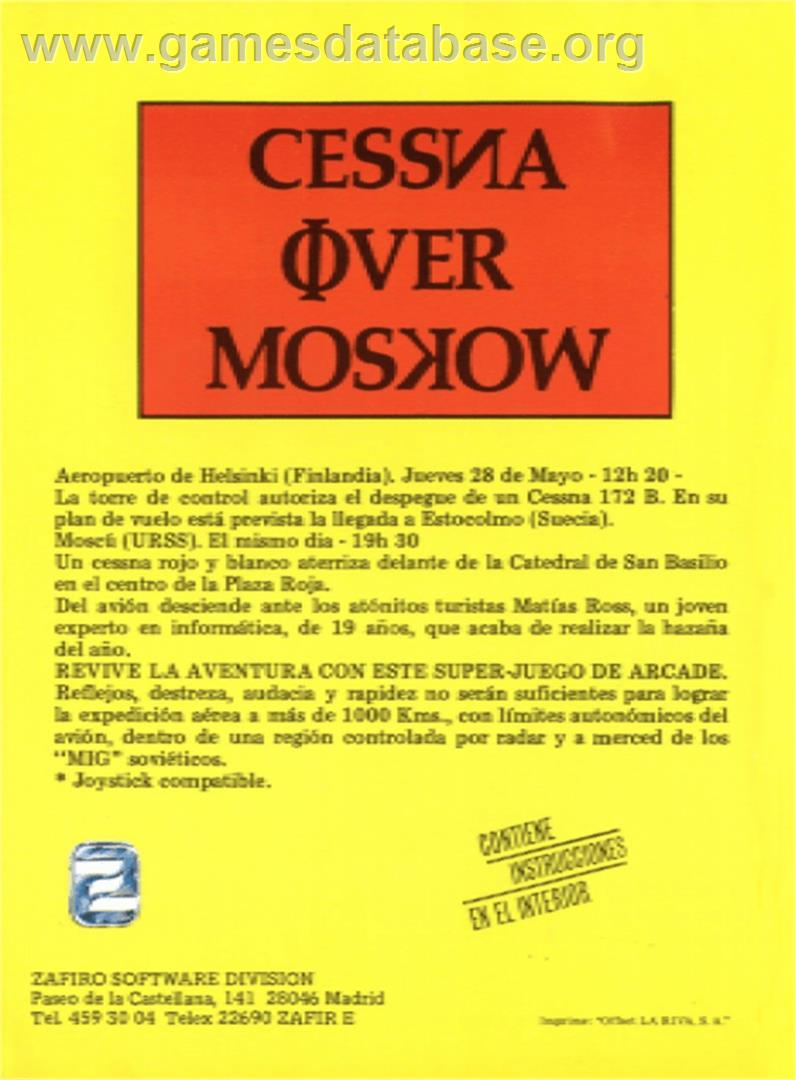 Raid Over Moscow - Amstrad CPC - Artwork - Box Back
