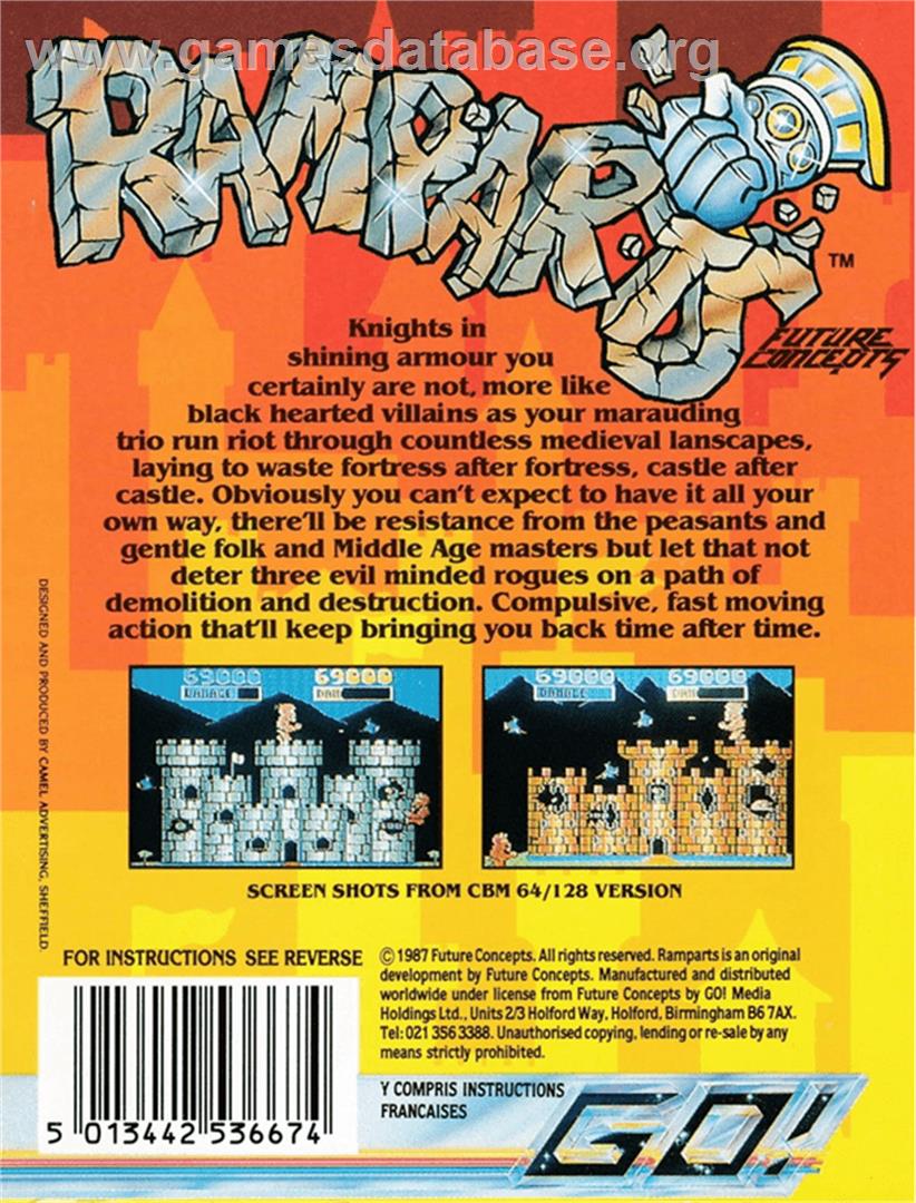 Ramparts - Amstrad CPC - Artwork - Box Back