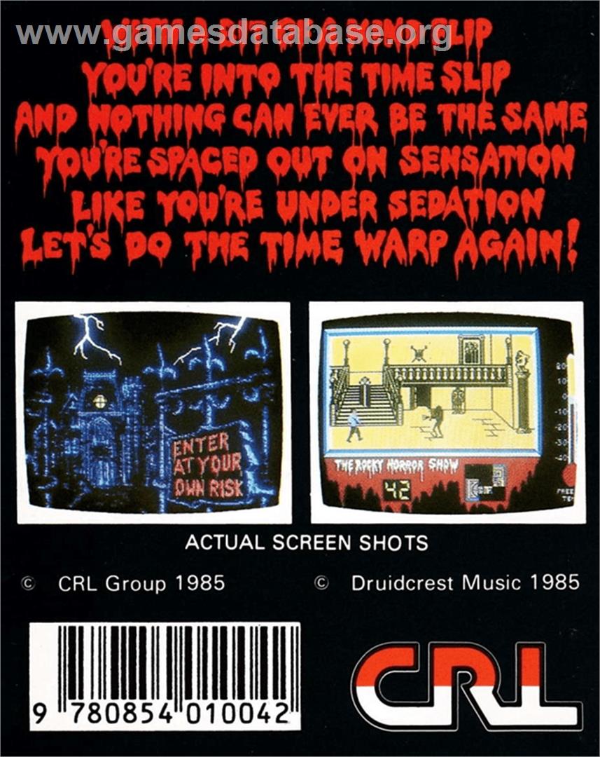 Rocky Horror Show, The - Amstrad CPC - Artwork - Box Back
