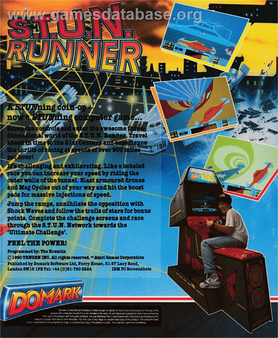 S.T.U.N. Runner - Amstrad CPC - Artwork - Box Back