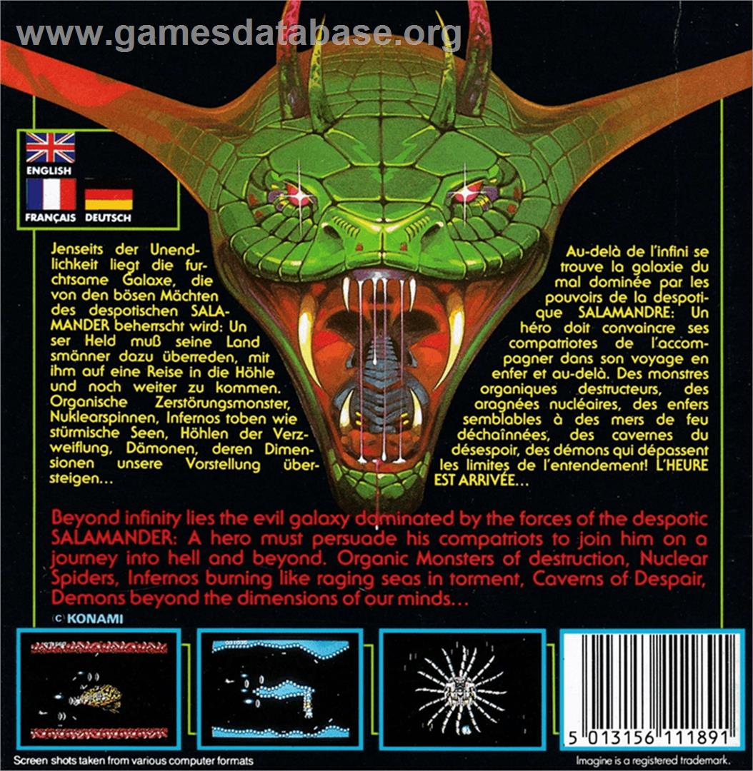 Salamander - Amstrad CPC - Artwork - Box Back