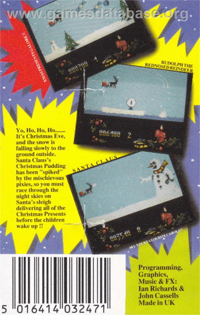 Santa's Xmas Caper - Amstrad CPC - Artwork - Box Back