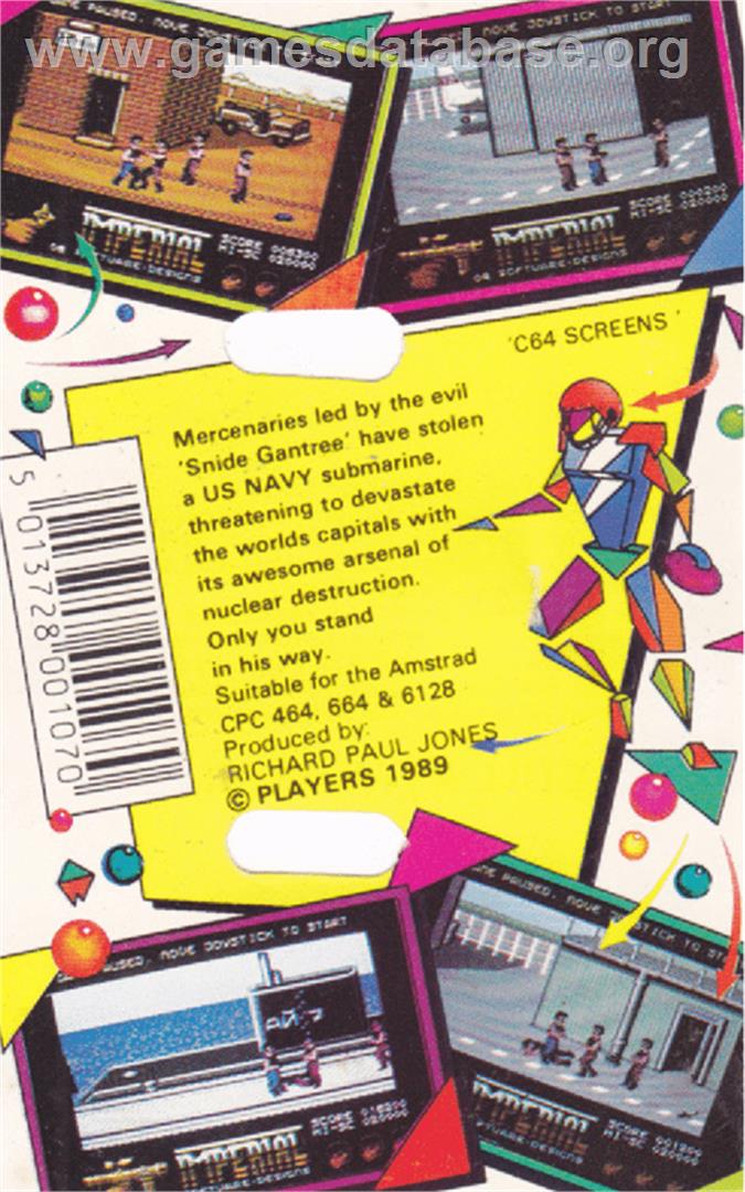 Shanghai Warriors - Amstrad CPC - Artwork - Box Back