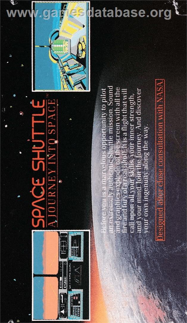 Space Shuttle: A Journey into Space - Amstrad CPC - Artwork - Box Back