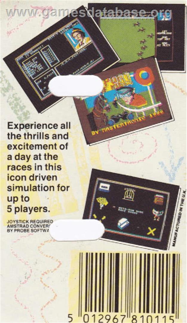 Sport Of Kings - Amstrad CPC - Artwork - Box Back