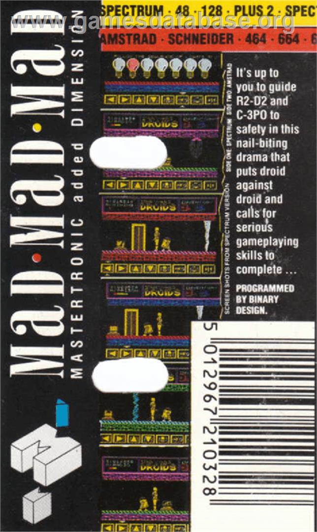 Star Wars - Droids - Amstrad CPC - Artwork - Box Back