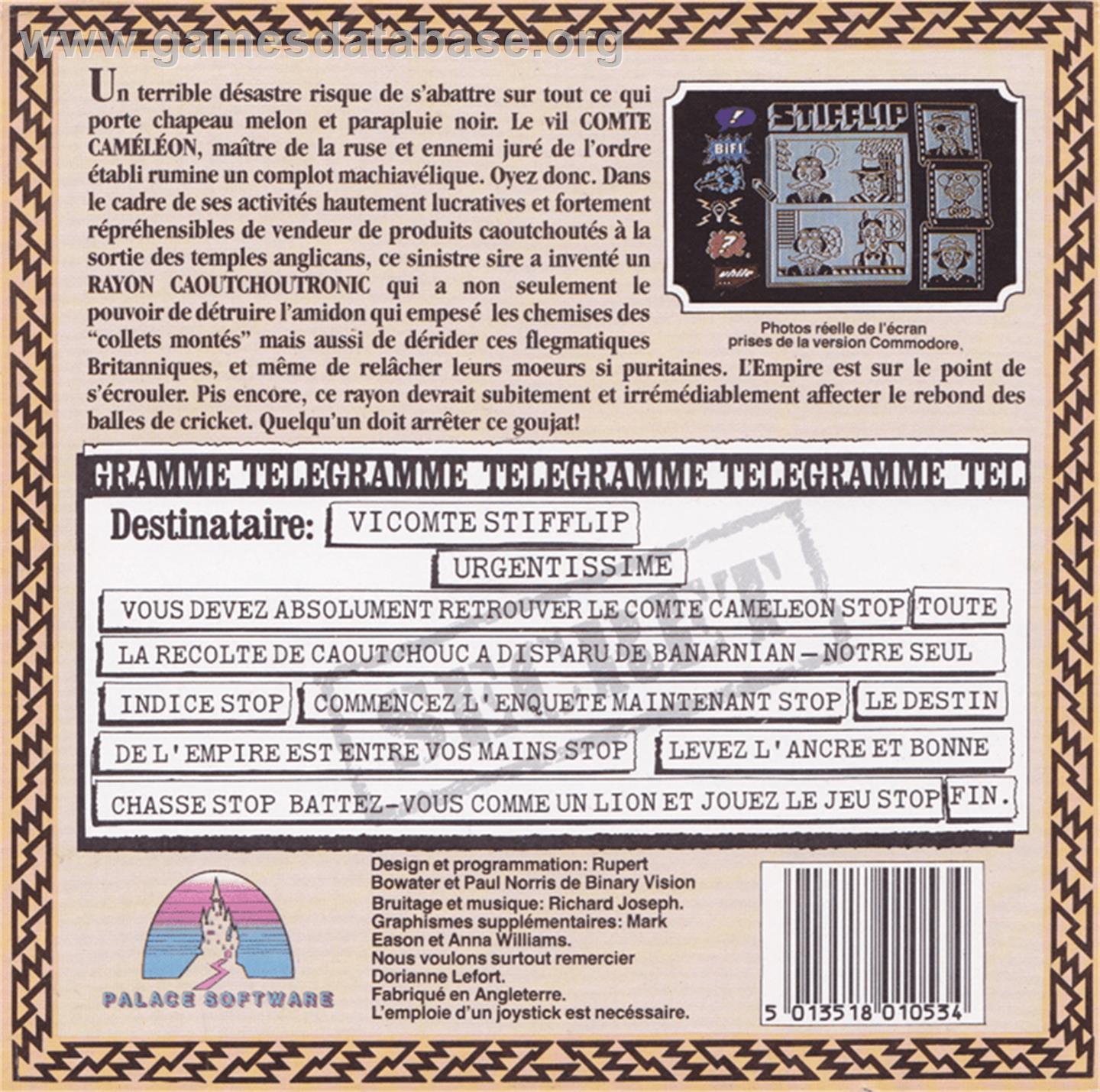 Stifflip & Co. - Amstrad CPC - Artwork - Box Back