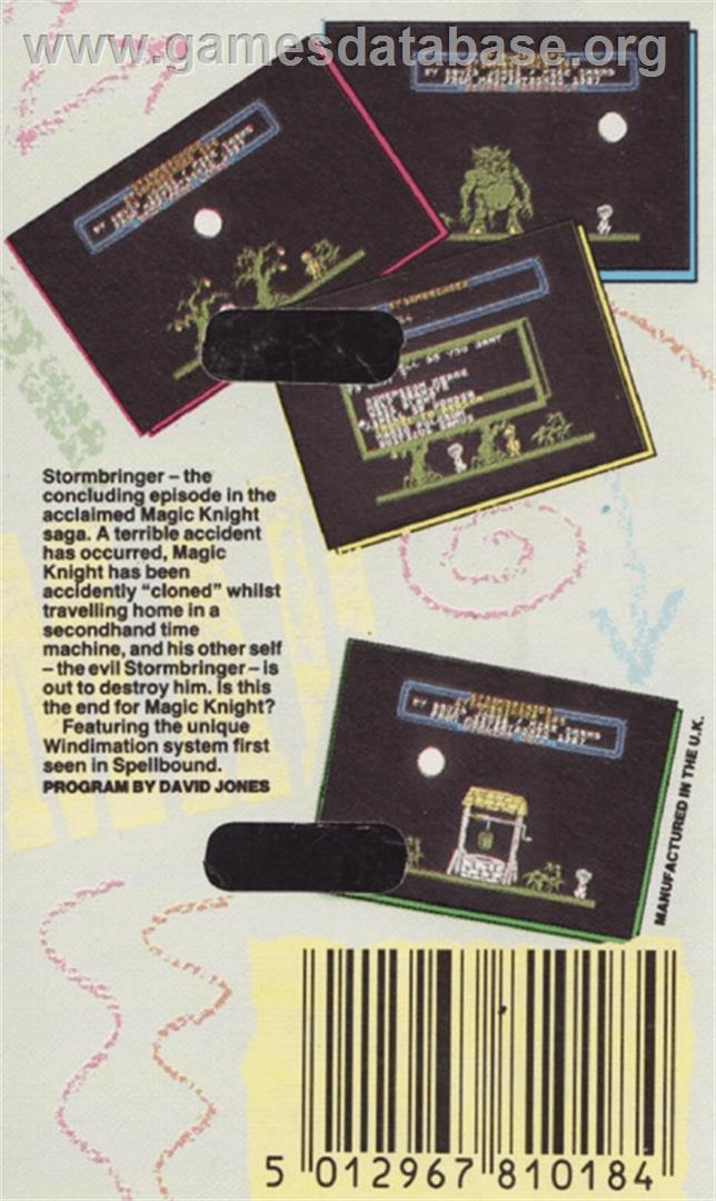 Stormbringer - Amstrad CPC - Artwork - Box Back