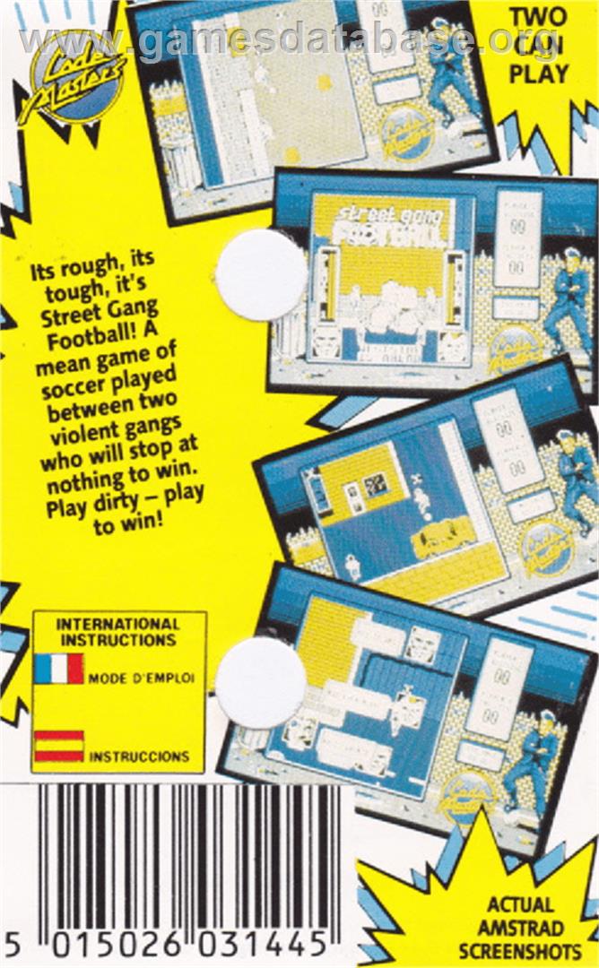 Street Gang Football - Amstrad CPC - Artwork - Box Back
