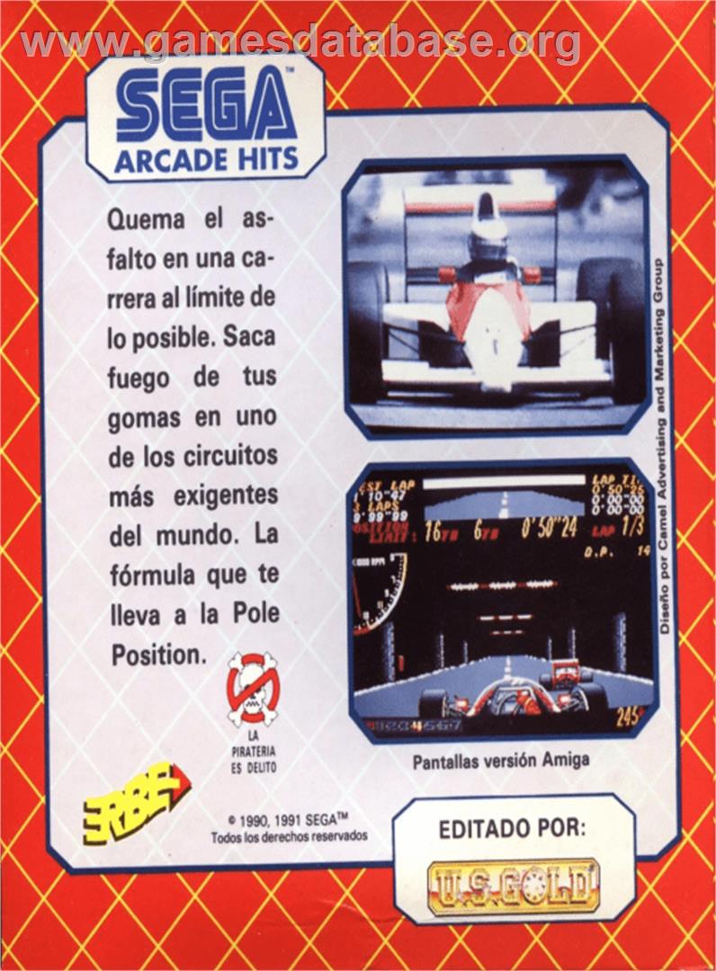 Super Monaco GP - Amstrad CPC - Artwork - Box Back