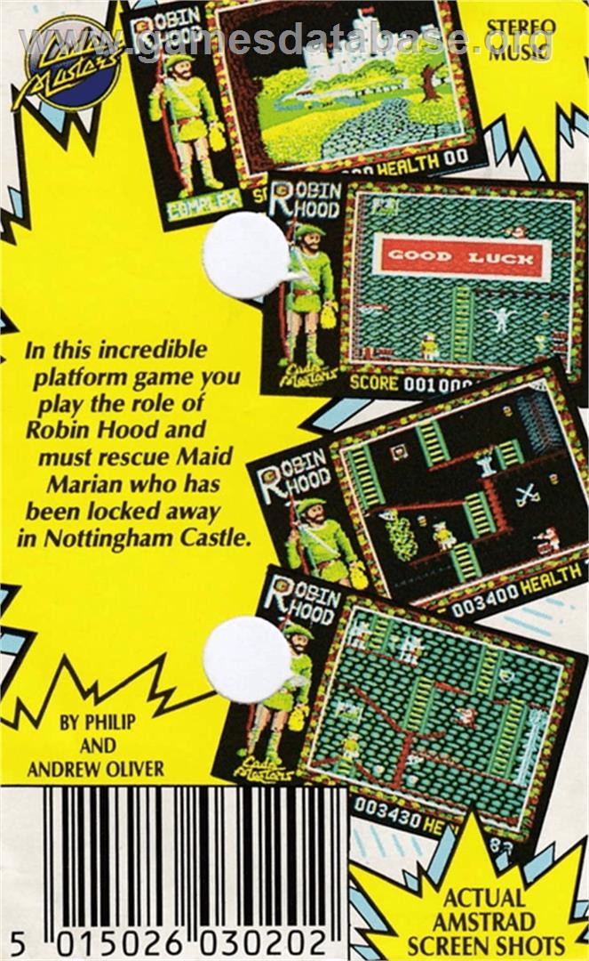 Super Robin Hood - Amstrad CPC - Artwork - Box Back