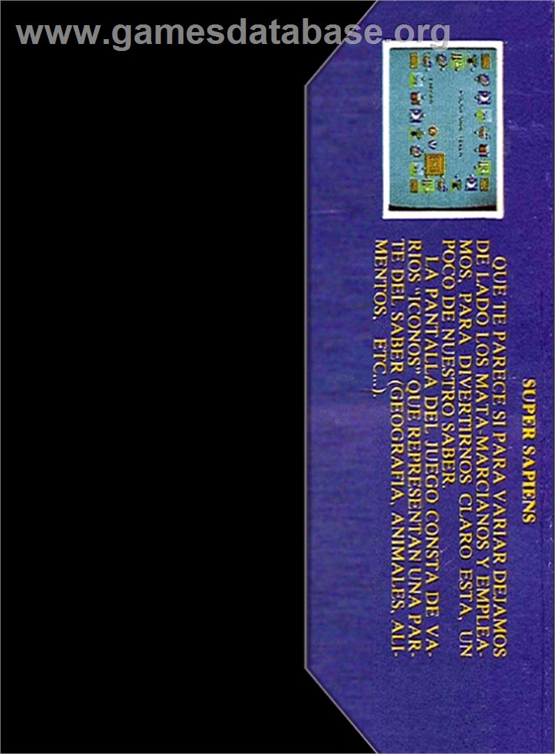 Super Sapiens - Amstrad CPC - Artwork - Box Back