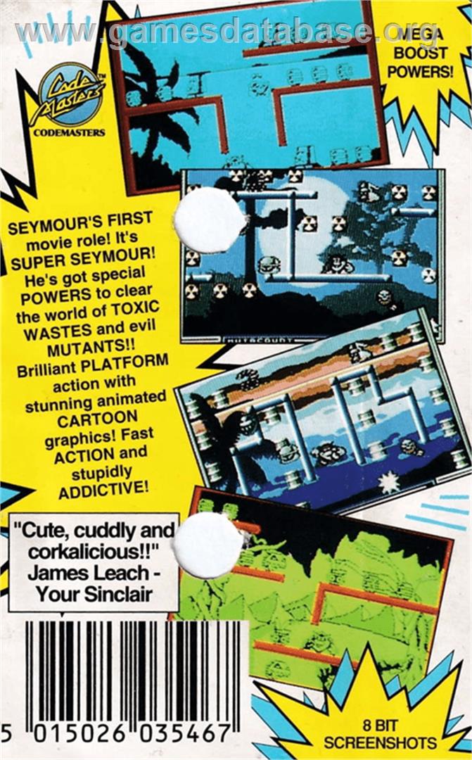 Super Seymour Saves the Planet - Amstrad CPC - Artwork - Box Back