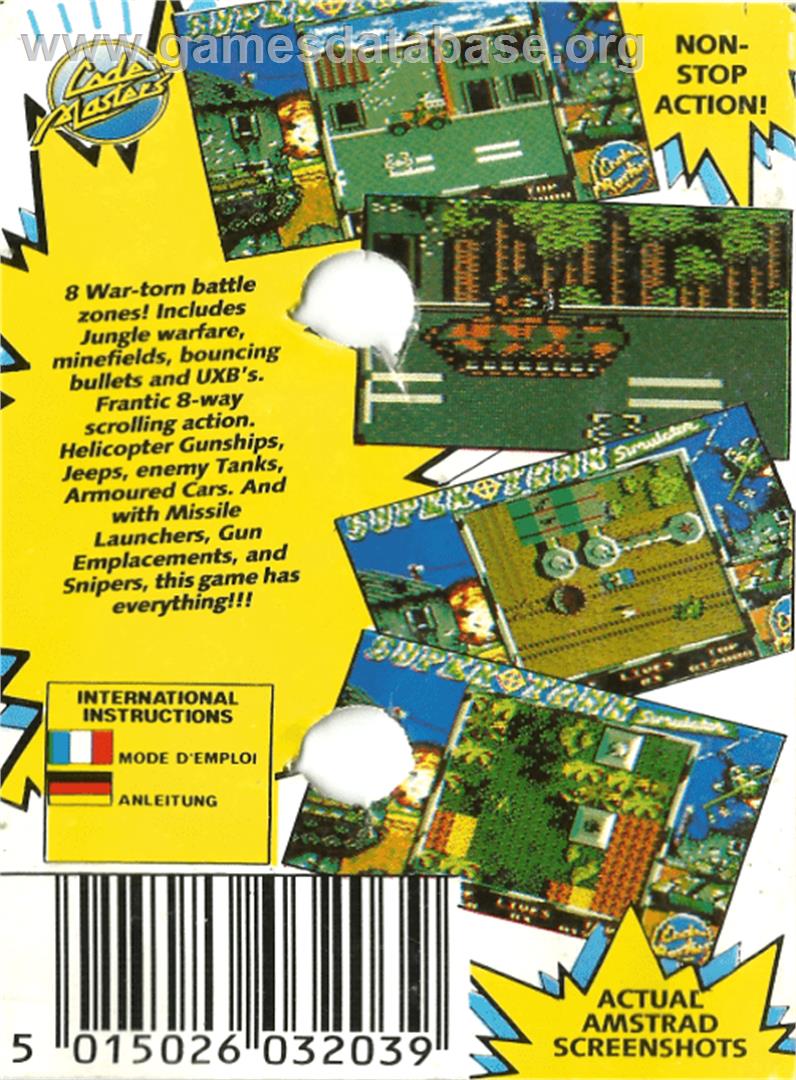 Super Tank Simulator - Amstrad CPC - Artwork - Box Back