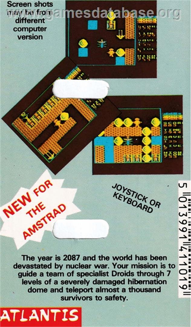 Survivors - Amstrad CPC - Artwork - Box Back