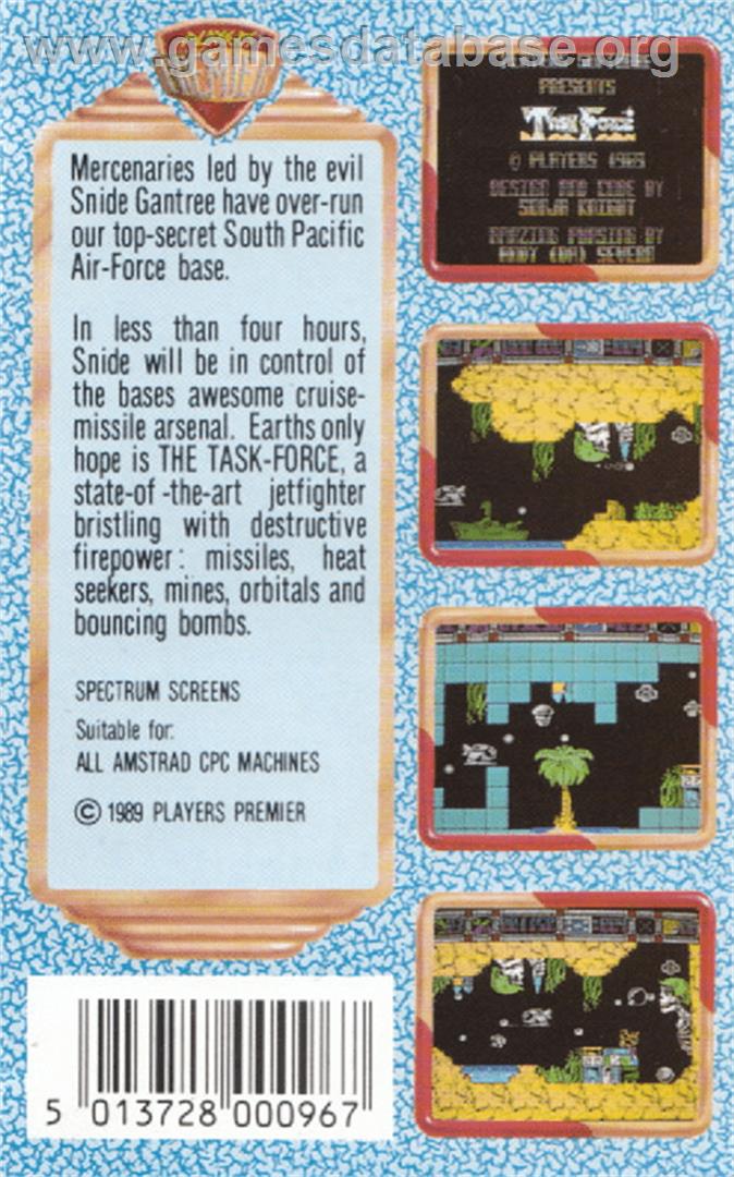 Task Force - Amstrad CPC - Artwork - Box Back