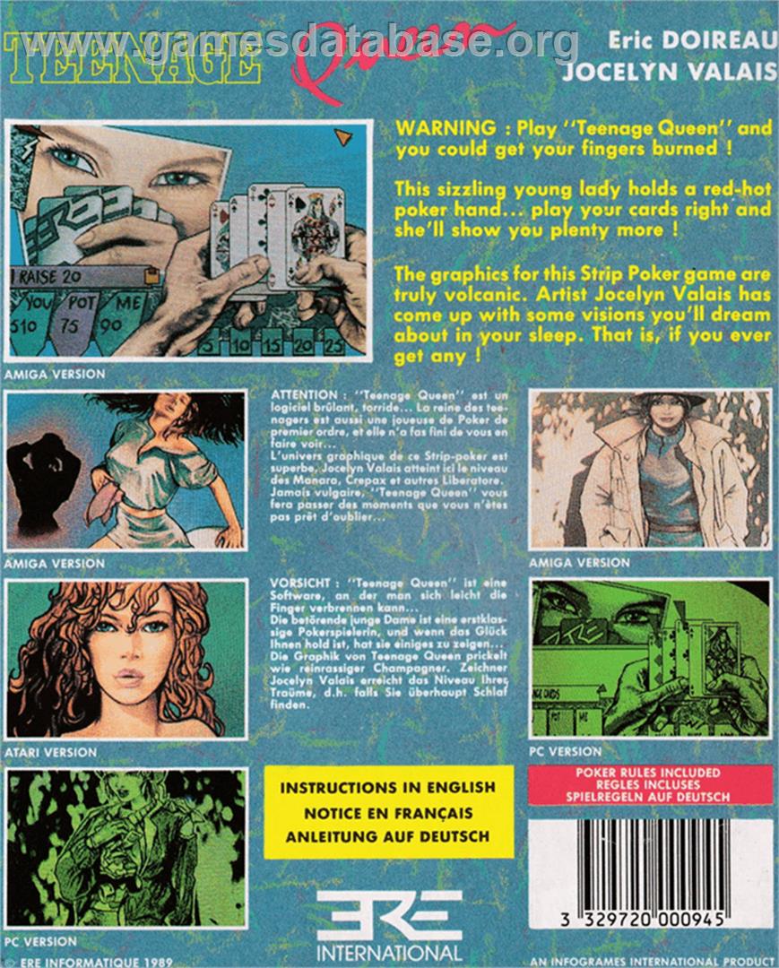 Teenage Queen - Amstrad CPC - Artwork - Box Back