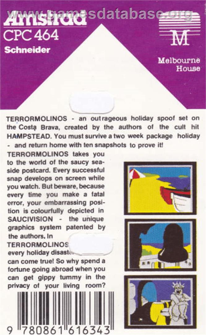 Terrormolinos - Amstrad CPC - Artwork - Box Back