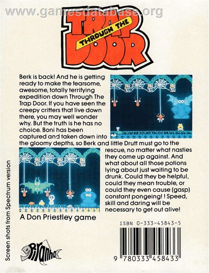 Through The Trap Door - Amstrad CPC - Artwork - Box Back