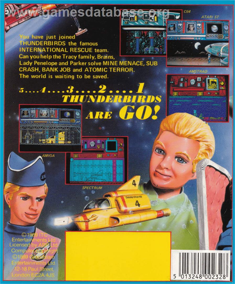 Thunderbirds - Amstrad CPC - Artwork - Box Back