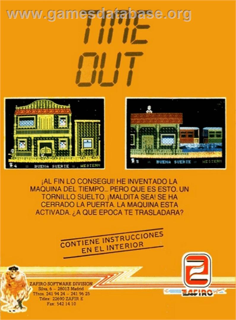 Time Out - Amstrad CPC - Artwork - Box Back